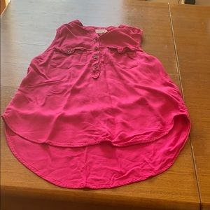 Abercrombie and Fitch pink button tank top x-small